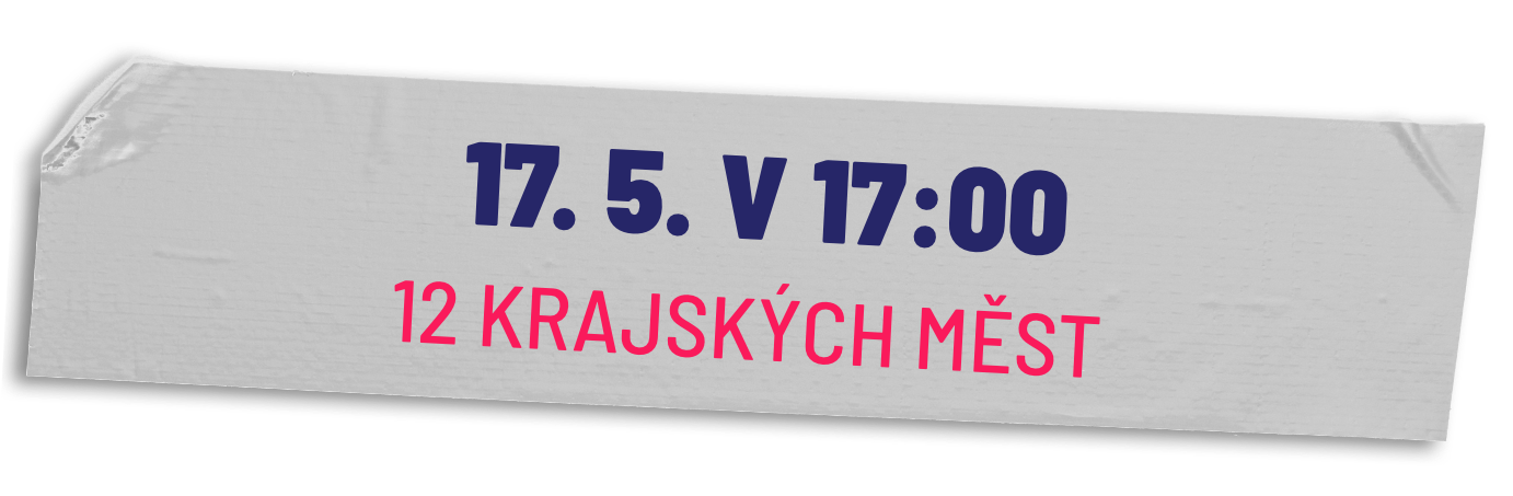 17. 5. v 17:00, 12 krajských měst