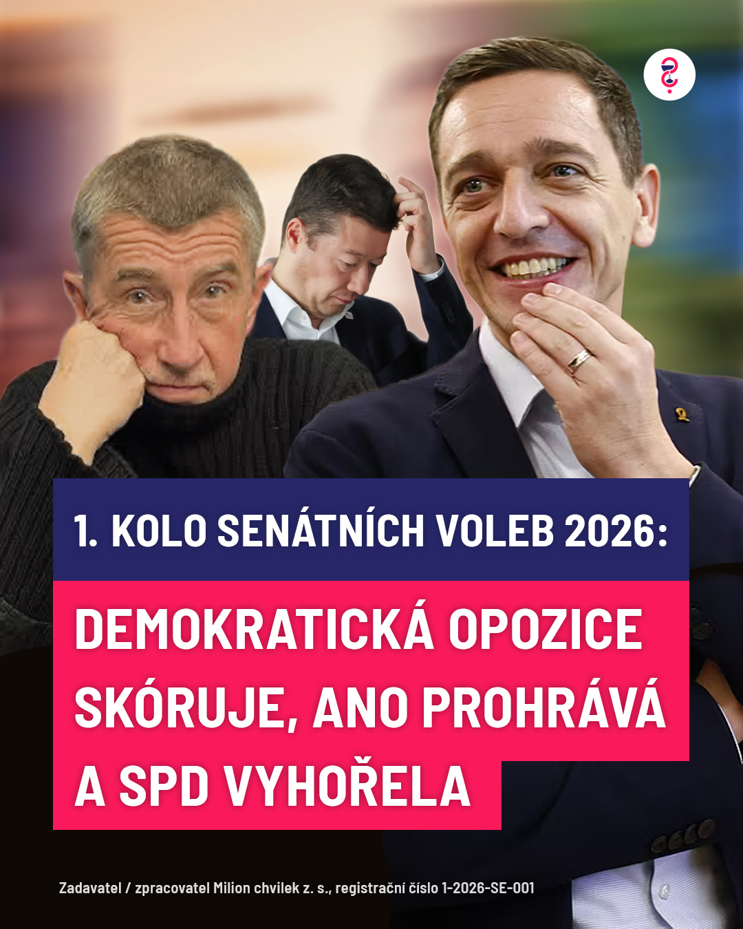 První kolo senátních voleb 2026: Demokratická opozice skóruje, ANO prohrává a SPD vyhořela