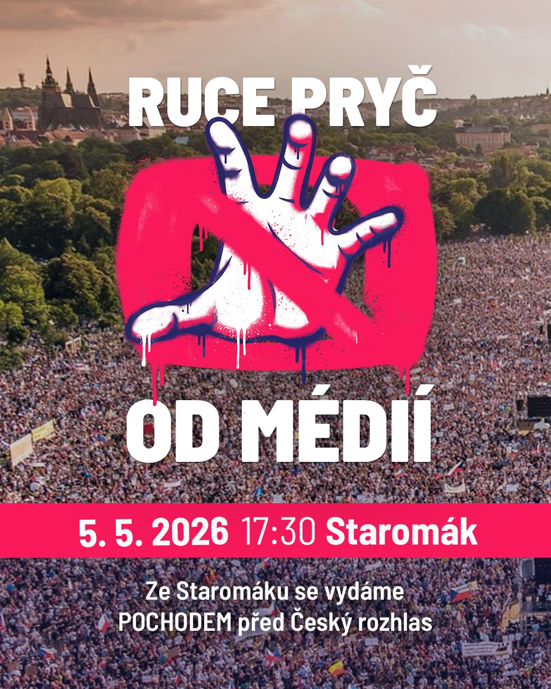 Ze Staromáku se vydáme POCHODEM před Český rozhlas