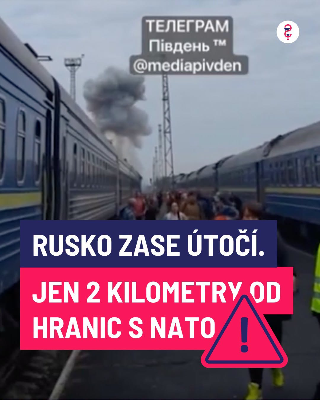 RUSKO ZAÚTOČILO NA VLAK DO VARŠAVY. JEN DVA KILOMETRY OD POLSKÝCH HRANIC.
