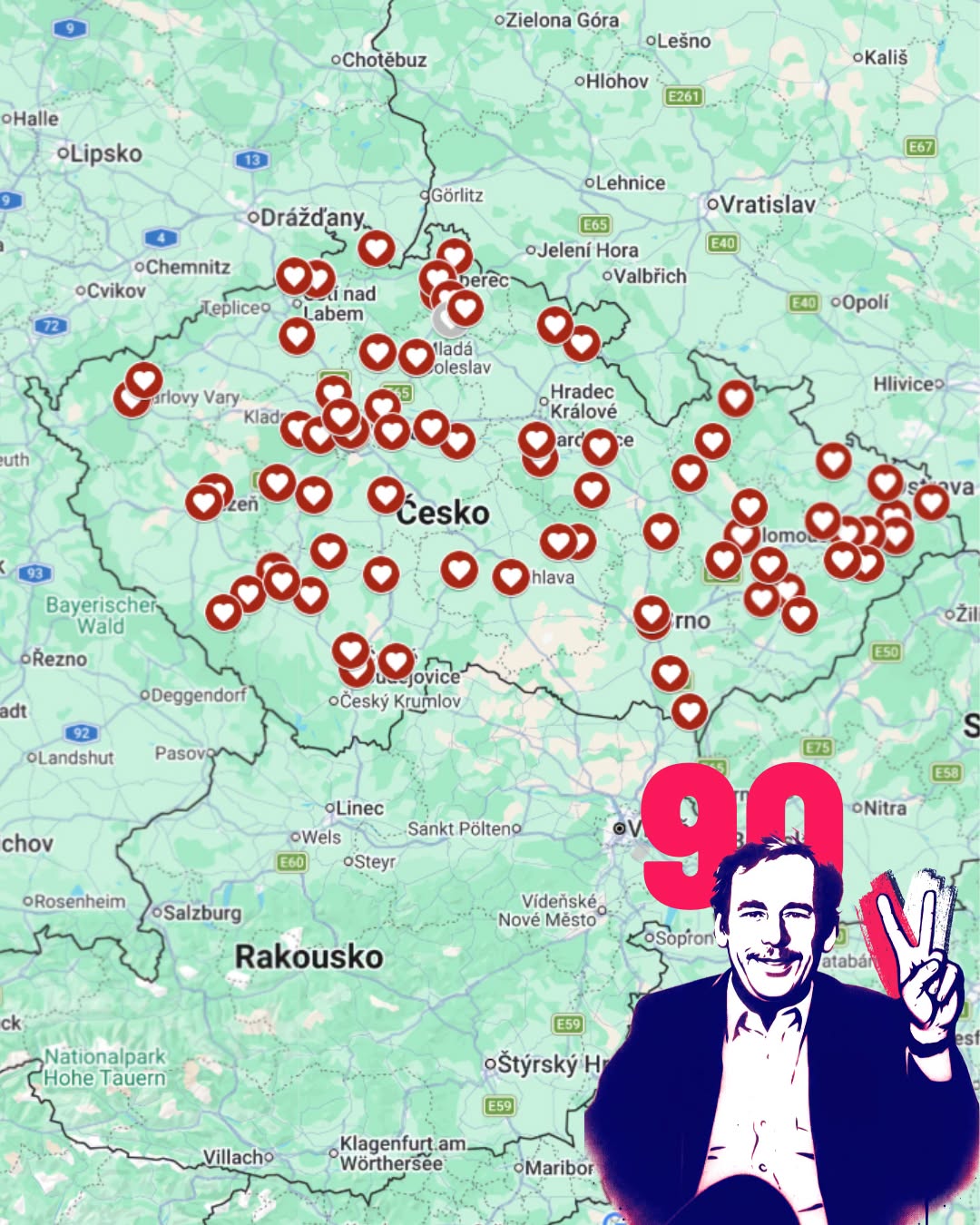 Václav Havel by letos oslavil 90. A vzpomínat se bude po celé republice
