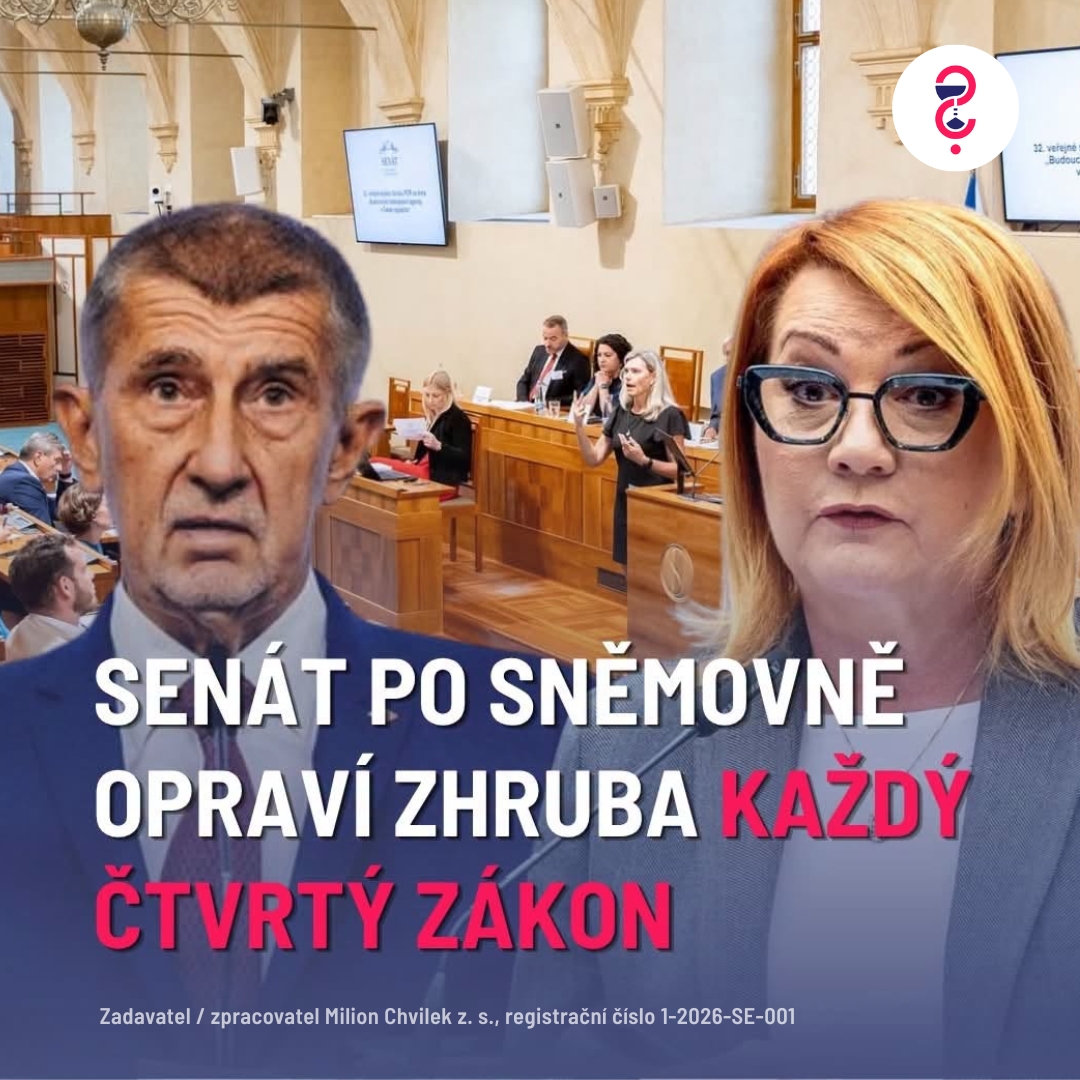 Senát po Sněmovně opraví zhruba každý čtvrtý zákon