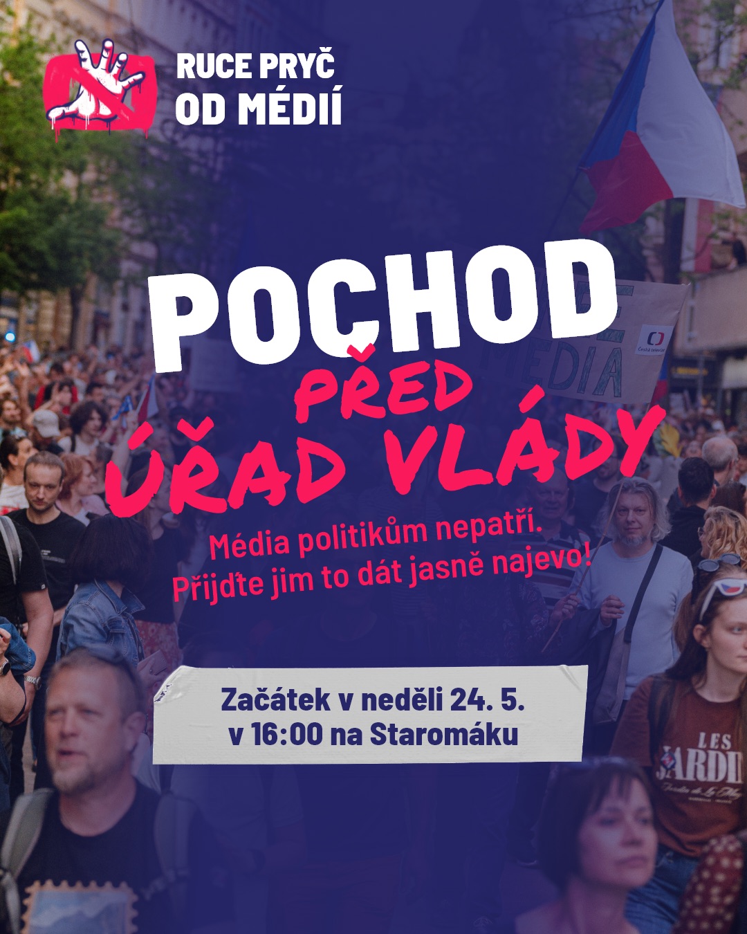Milion chvilek pořádá pochod před Úřad vlády