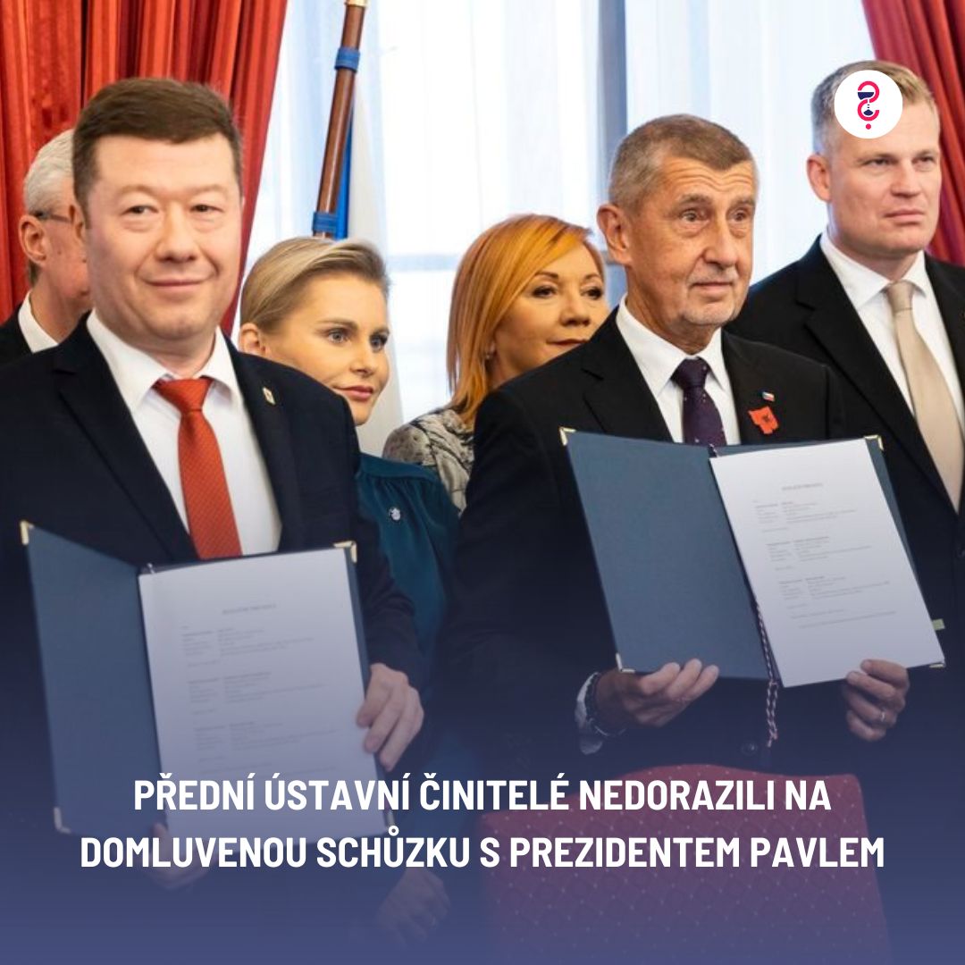 Přední ústavní činitelé nedorazili na domluvenou schůzku s prezidentem Pavlem